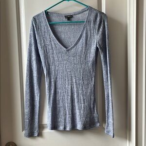 Express Blue Gray Long Sleeve top